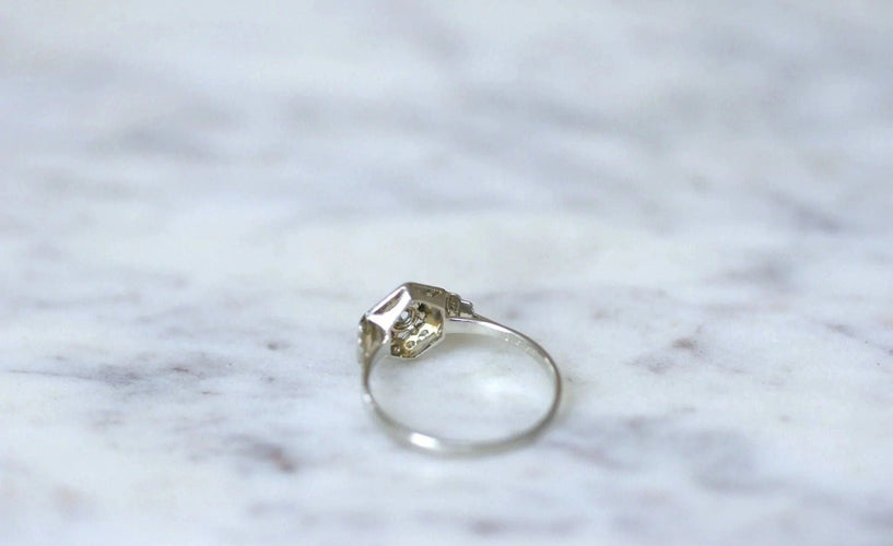 Bague Bague Art Déco géométrique diamants 58 Facettes