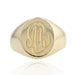 Ring 56 Yellow gold signet ring with initials 58 Facettes 21-694