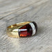 Ring Ring in yellow gold, garnets, diamonds 58 Facettes 196