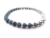 Collier vintage collier HERMES perles de jaspe bleu et argent massif 39cm 58 Facettes 256014