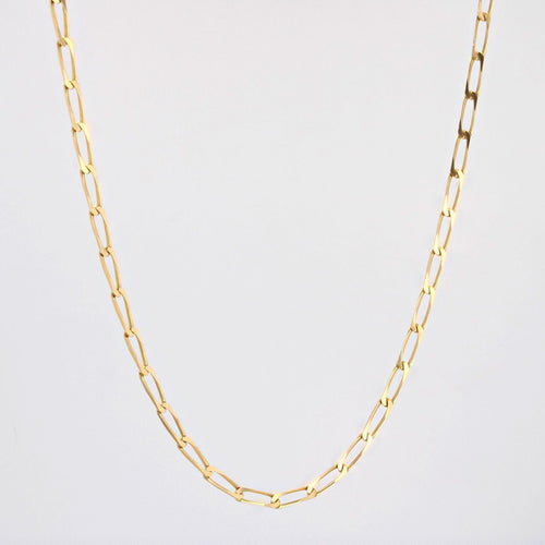 Collier Collier chaine or jaune maillons rectangulaires 58 Facettes 23-223