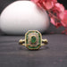 Ring Emerald ring set in yellow gold 58 Facettes