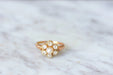 Ring Fine pearl and diamond daisy ring 58 Facettes