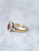 Ruby entourage diamond engagement ring 58 Facettes