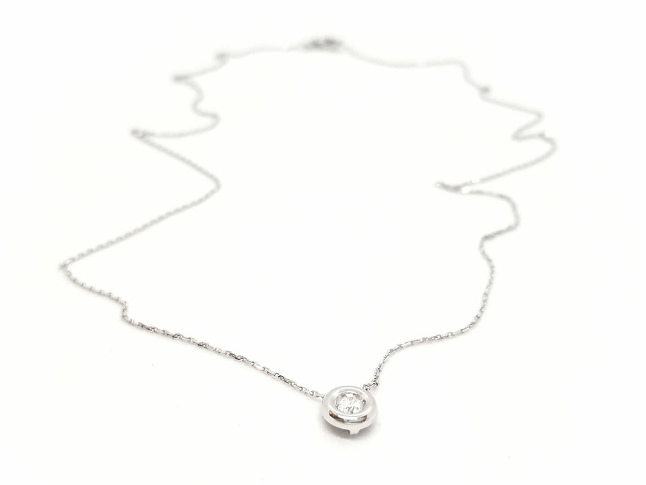 Collier Collier Or blanc Diamant 58 Facettes 579086RV