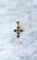 Pendentif Croix ancienne en or rose et diamants 58 Facettes