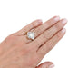 Ring 48 Van Cleef & Arpels “Pure Alhambra” model ring in white gold, gray mother-of-pearl. 58 Facettes 31353