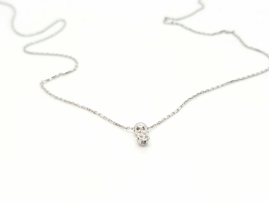 Collier Collier Chaîne + pendentif Or blanc Diamant 58 Facettes 579128RV