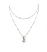 Necklace chain length: 69cm; pendant height: 2cm / White/Grey / 750 Gold “Force 10” necklace FRED 58 Facettes 200079R
