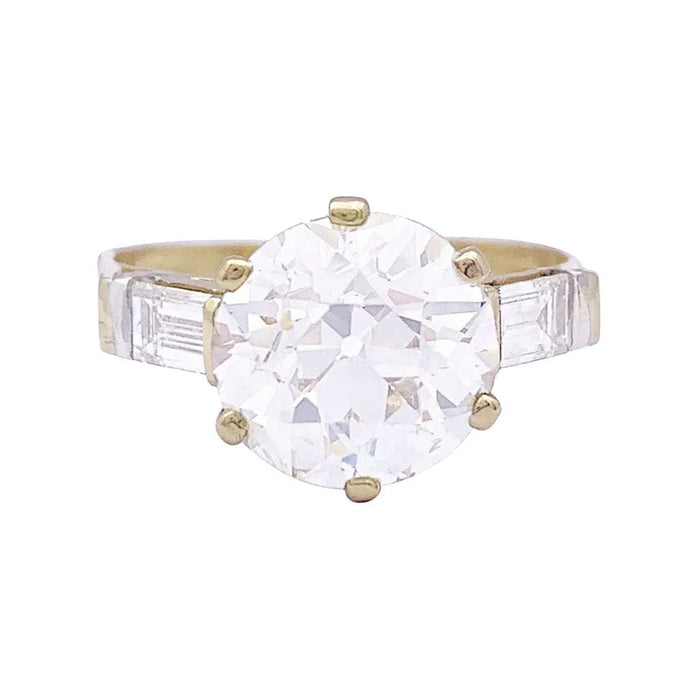 Bague 54 Bague solitaire or jaune, diamant 3,32 cts. 58 Facettes 33217