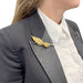 Brooch Hermès brooch, “Plume”, yellow gold, platinum, diamonds. 58 Facettes 32105