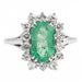 Ring 57 Pompadour ring White gold Emerald 58 Facettes 2027466CN