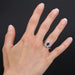 Ring 58 Old daisy sapphire diamond ring 58 Facettes 21-197-58