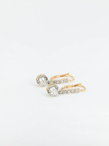 Boucles d'oreilles Dormeuses Diamants 58 Facettes 719