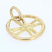 Gold wheel charm pendant 58 Facettes 15-283A