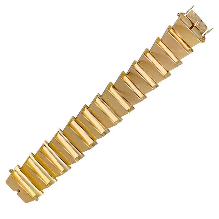 Bracelet Bracelet Tank en or jaune. 58 Facettes 31064