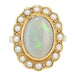 Ring 55 Opal and pearl ring in yellow gold 58 Facettes 22-106