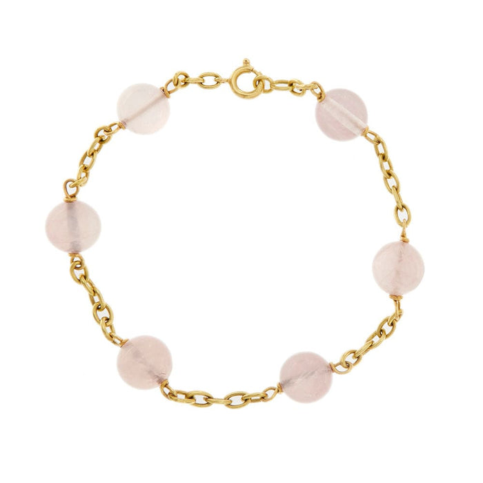 Bracelet Bracelet Or jaune Quartz rose 58 Facettes 28141B