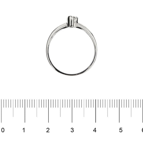 Bague 56 Bague solitaire avec diamant 0,10 ct 58 Facettes 29529