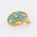 Brooch Pearl brooch and turquoise enamelled flowers 58 Facettes 19-196A