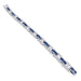 Bracelet platine, saphirs calibrés, diamants. 58 Facettes 32336