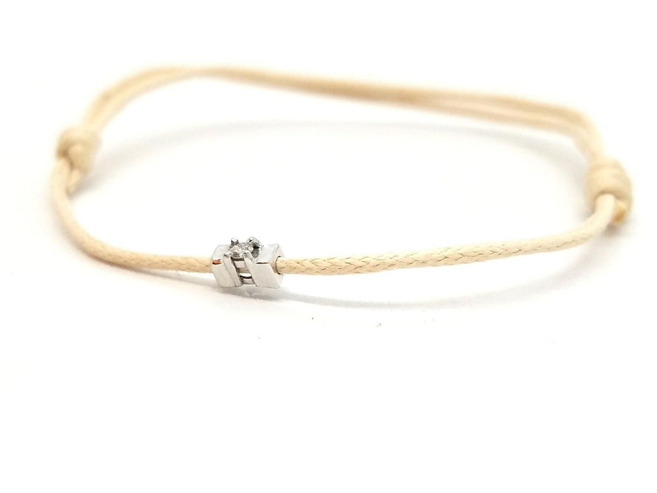 Bracelet Bracelet Cordon Or blanc Diamant 58 Facettes 578832RV
