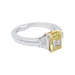 Ring 53 Fancy Intense Yellow diamond ring, two golds. 58 Facettes 32606