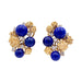 Chaumet ear clip earrings, yellow gold, lapis lazuli. 58 Facettes 32956