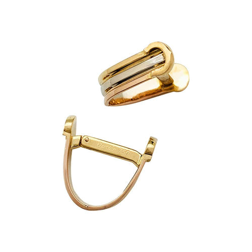 Boutons de manchette Boutons de manchettes Cartier "Mini Ressort CC" trois ors. 58 Facettes 33164