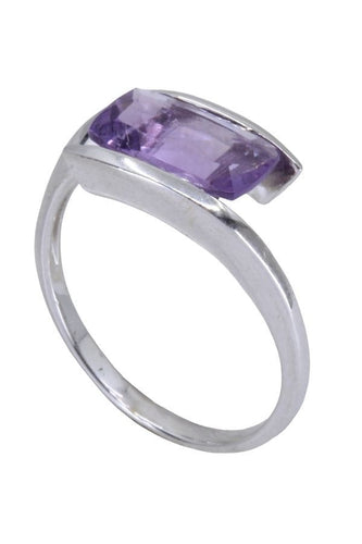 Bague 54 BAGUE MODERNE AMÉTHYSTE 58 Facettes 060101