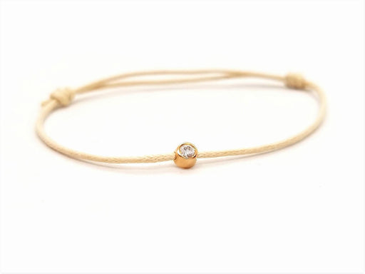 Bracelet Bracelet Cordon Or rose Diamant 58 Facettes 578881RV