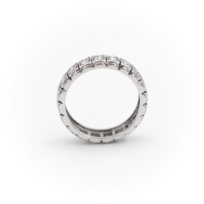 Bague 52 Bague Alliance Or blanc Diamant 58 Facettes 1855774CN