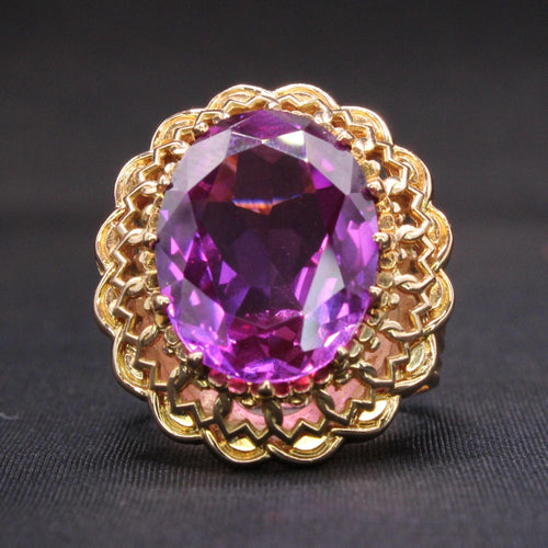 Bague Bague Topaze violette sertie Or jaune 58 Facettes