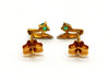 Earrings Stud earrings Yellow gold Emerald 58 Facettes 1141395CD