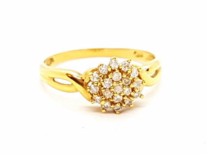 Bague 56 Bague Or jaune Diamant 58 Facettes 06346CD