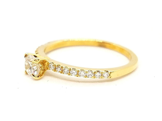 Bague 53 Bague Solitaire Or jaune Diamant 58 Facettes 578728RV