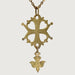 Pendentif Croix huguenote or jaune 58 Facettes 23-163