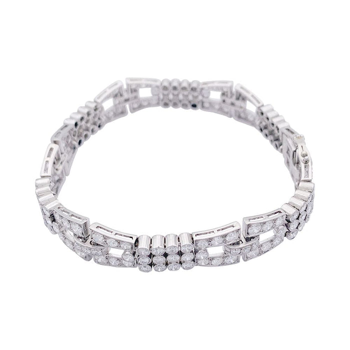 Bracelet Bracelet, or blanc, diamants. 58 Facettes 32852