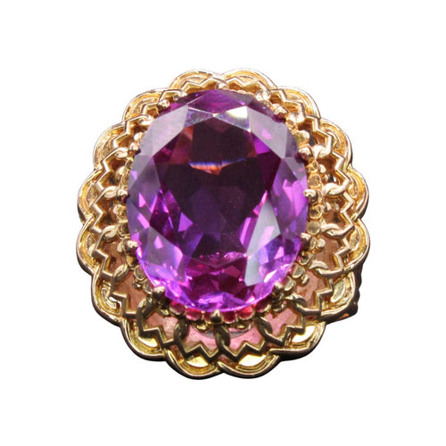 Bague Bague Topaze violette sertie Or jaune 58 Facettes