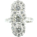 Ring 56 Platinum and diamond ring 58 Facettes 16300-0191