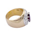 Ring 57 Bangle ring, yellow gold, white gold, rubies and diamonds. 58 Facettes 33176