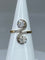 Bague 53 Bague en or blanc et or jaune 18 carats en diamants. Epoque 1900 58 Facettes AB267