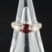 Ring 53 Ruby, Diamond and diamond pavé ring 58 Facettes 05-118-3177552-53