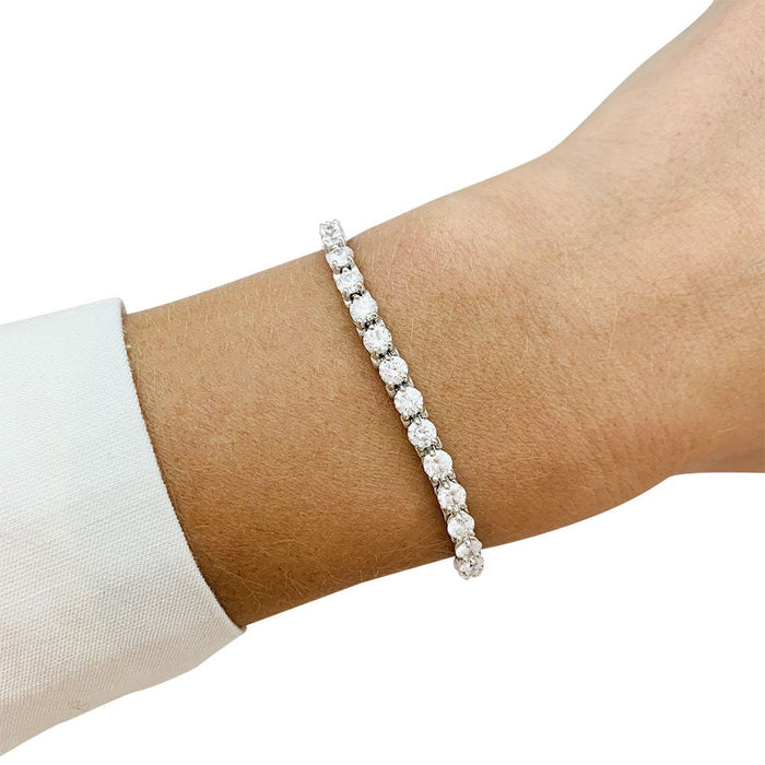 Bracelet Bracelet ligne Cartier, "Lignes Essentielles", platine, diamants. 58 Facettes 31146