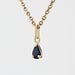 Pear sapphire yellow gold pendant necklace 58 Facettes 15-424A