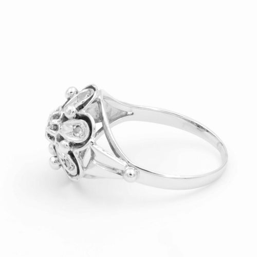 Bague 55 Bague Fleur Or blanc Diamant 58 Facettes 1692955CN