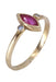 Ring 53 RUBY SHUTTLE PEARL RING 58 Facettes 074821