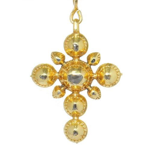 Pendant Antique gold and diamond cross pendant 18th century 58 Facettes 23271-0584