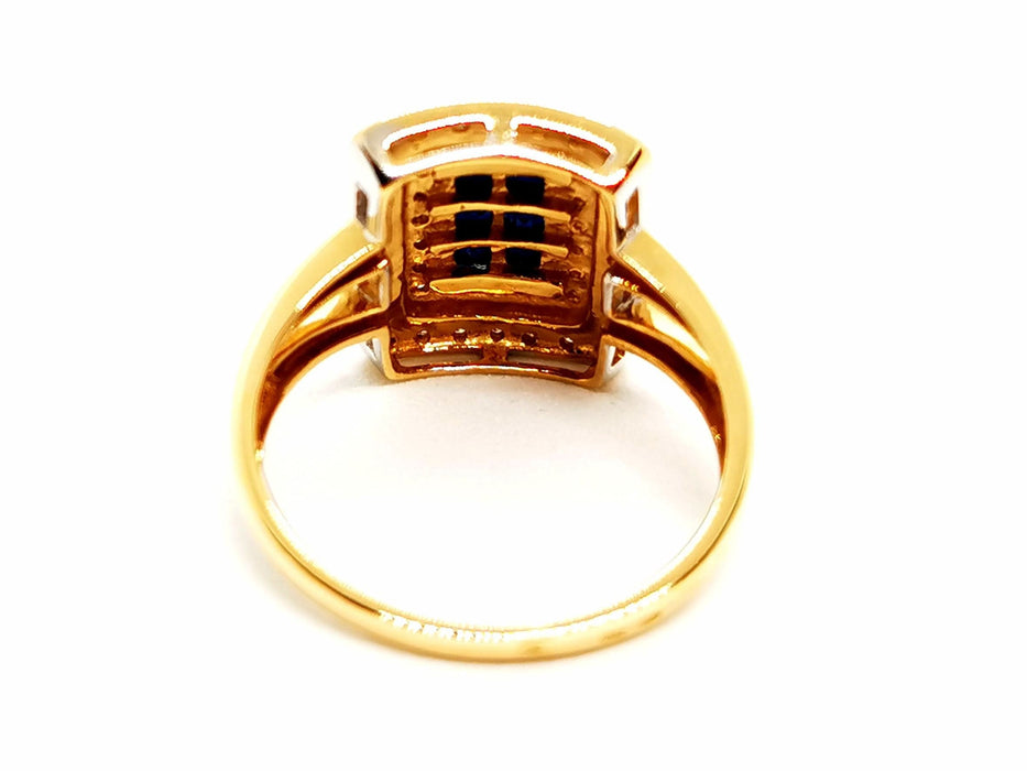 Bague 54 Bague Or jaune Saphir 58 Facettes 1426779CN