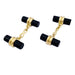 Manchette Poiray yellow gold and onyx cufflinks. 58 Facettes 33161